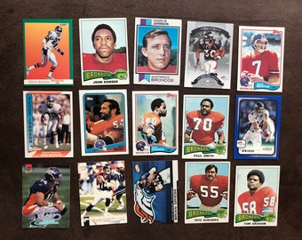 Mixed Lot Of 15 Denver Broncos Football Cards GC