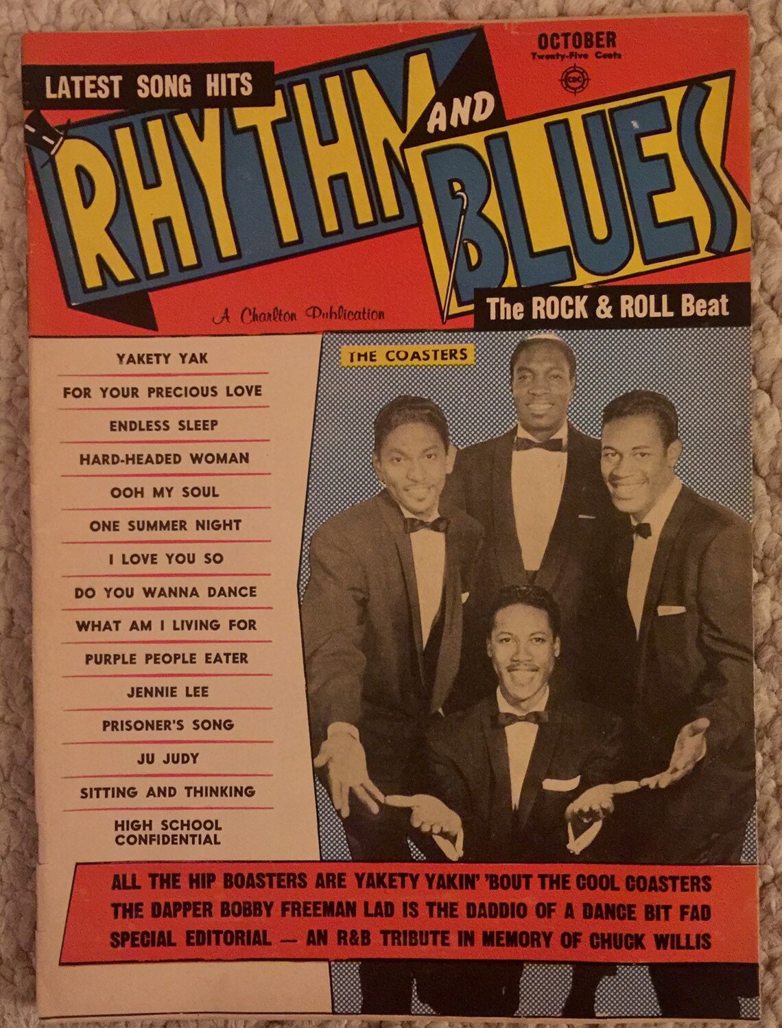 Rare Vintage Rhythm And Blues Oct 1958 Song Lyrics Groups And Etsy