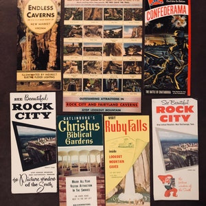 Vintage Tennessee Pamphlets-Unused Giant Postcard-Rock City Tenn-Chatanooga-GC
