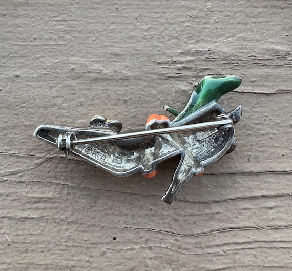 Vintage Kenneth Jay Lane Sterling Silver .925 Ena… - image 2