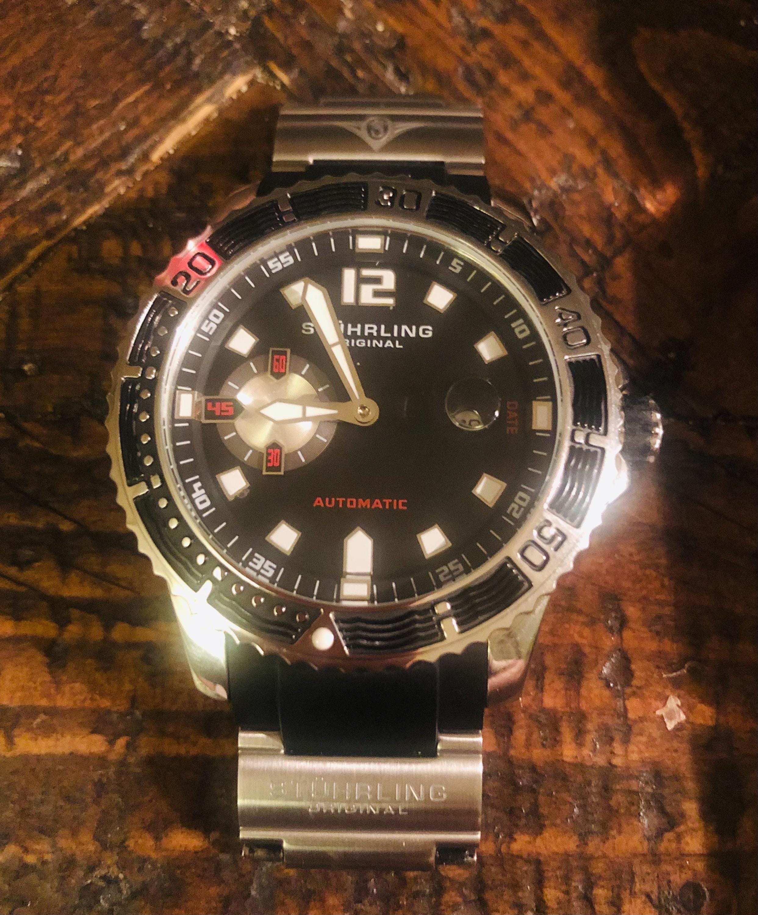 Rare Stuhrling Original Automatic Krysterna Crystal 100M-22  display picture 1