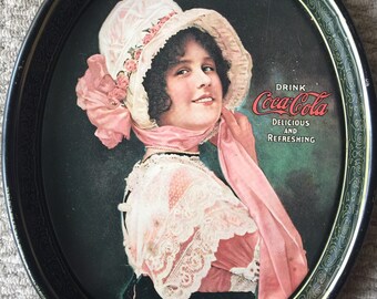Vintage 1972 Coca Cola Reproduction Of 1914 Ad 12.5x15” GC
