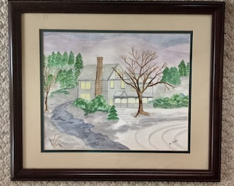 Nice Original Framed Artwork Signed M. Smith 19.5 X 16.5”.