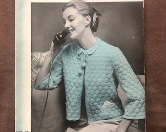 Vintage Fleishers Fashion Designs Needlepoint Magazine 1951 - Some Separation GC