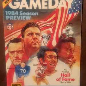 Gameday Nfl Football Magazine Aug.18,1984 HOF Class Of 1984 Issue GC Giants-Jets
