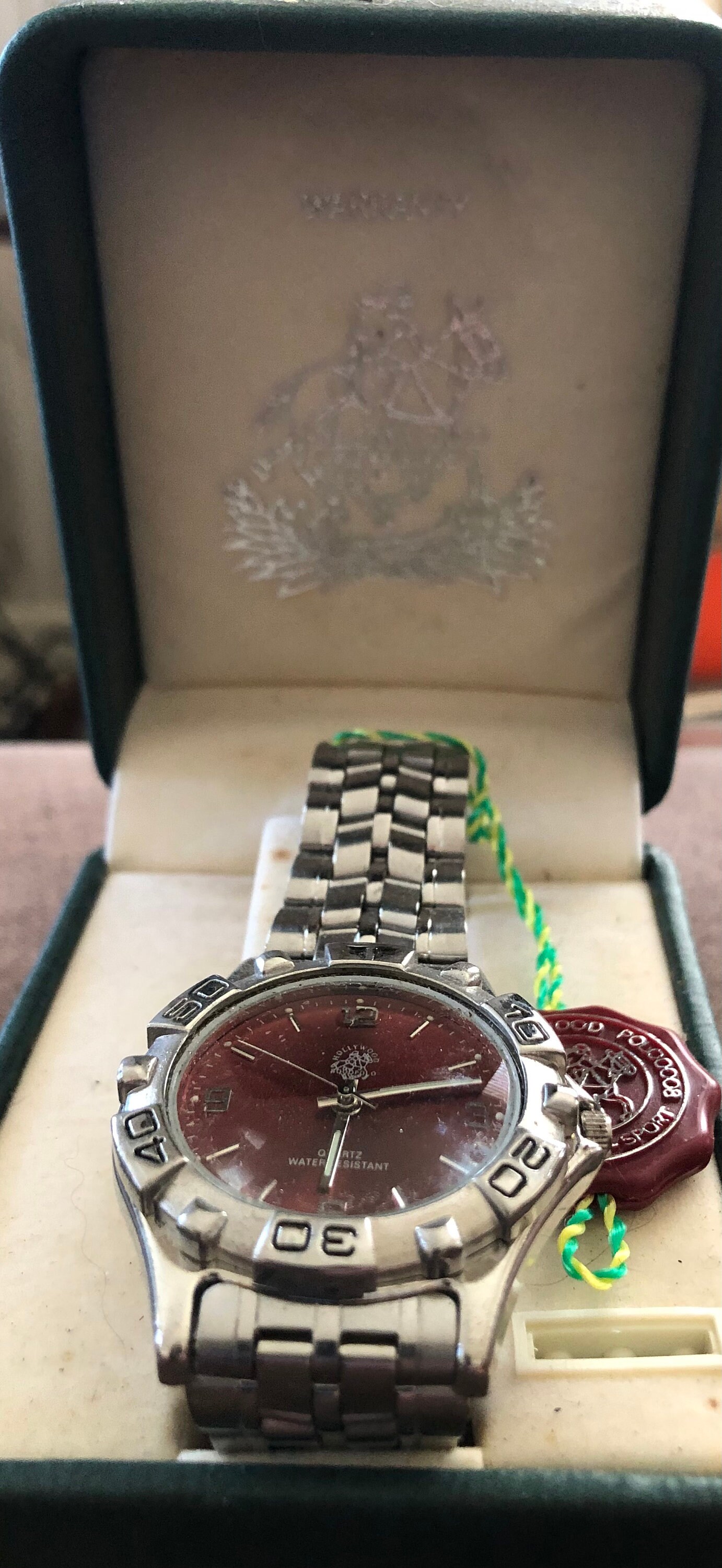 Reloj de pulsera para hombre NOS Hollywood Polo 8000 necesita una bateria nueva debido a que la caja esta en mal estado Etsy Mexico