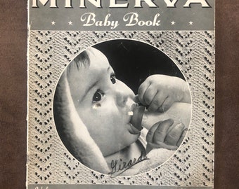 Vintage 1943 Minerva Knit Baby Fashion Patterns Instruction Magazine GC