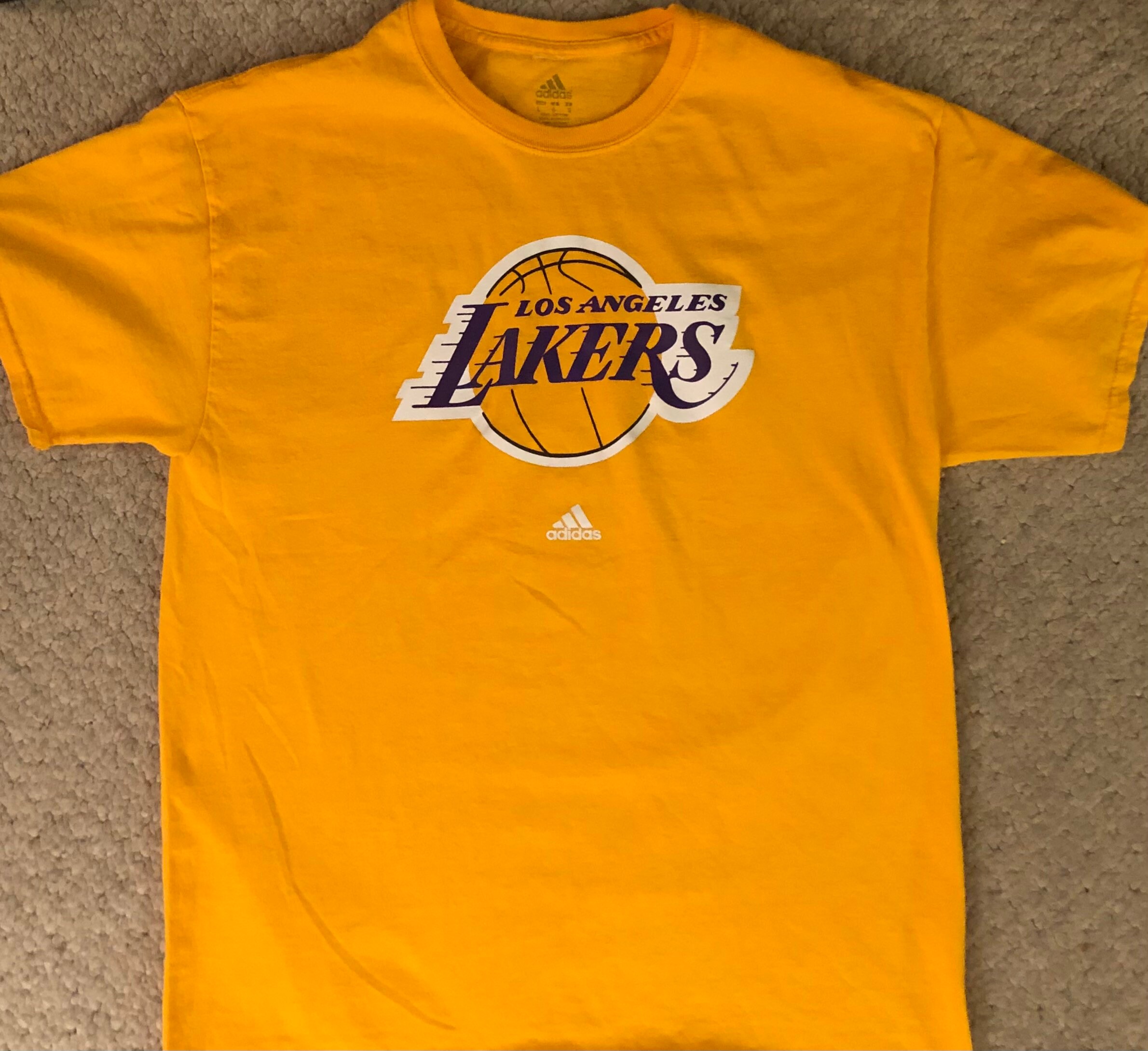 Los Angeles Minneapolis Lakers Vintage Logo Adidas White T Shirt