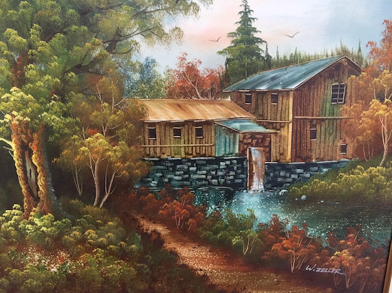 Beautiful Vintage Original Oil Painting by W.zeller (wolfgang