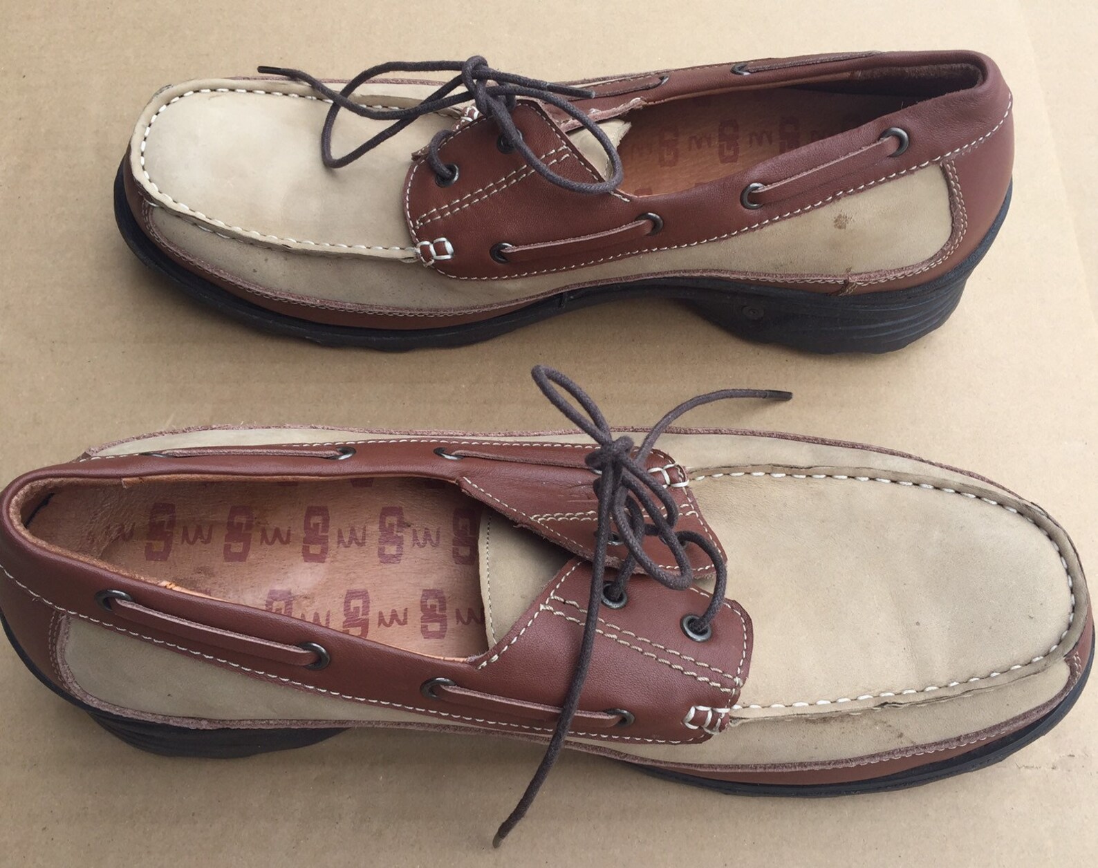 Gravity Defyer GDEFY Mens Casual Leather Boat Shoes Size