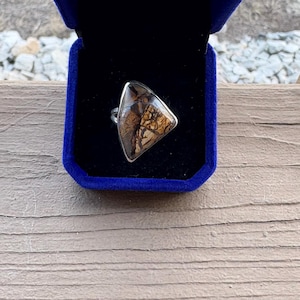 Nice Sterling Silver .925 Natural Opal Boulder D.Joy Statement Ring Size 7.5