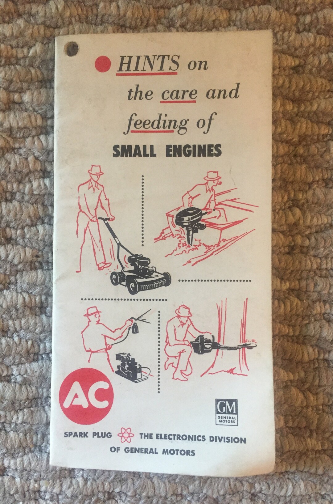 Vintage AC Spark Plug Div OF GM Small Engine Care Booklet Etsy