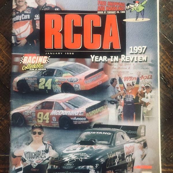 Vintage NASCAR RCCA Racing Collectibles 1997 Year In Review Magazine