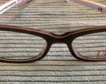 DIANE von FURSTENBERG Eyeglasses Frame DVF5070 240 51-16-135 Brown Tortoise Diane Von Furstenberg Eyeglasses Tortoise Frame Black Arms  main image 2