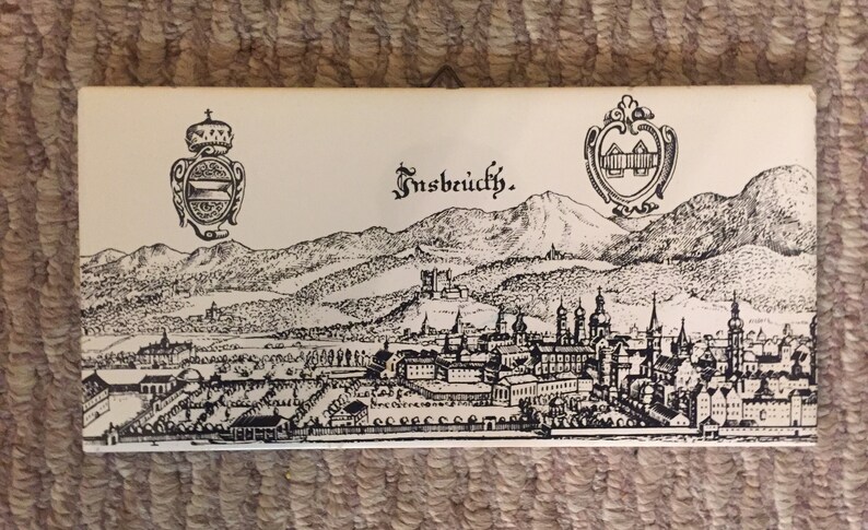 Vintage Royal Porcelain Tile Art Of Innsbruck Made In Germany