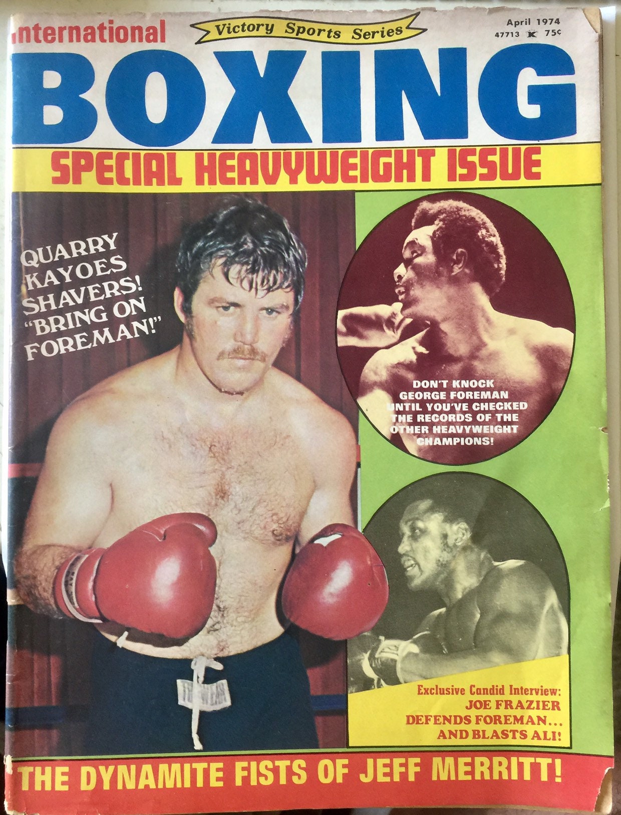 Vintage International Boxing Magazine April 1974 Joe Frazier