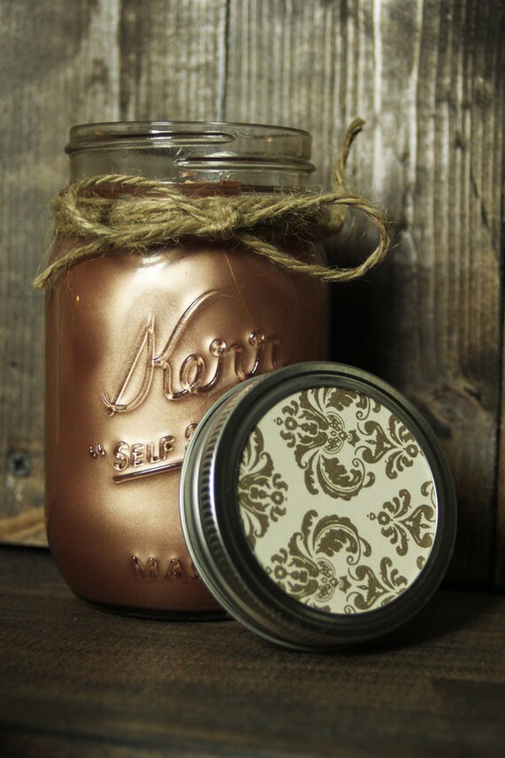 Items similar to Decorative Mason Jars. Hand Painted PINT sized storage