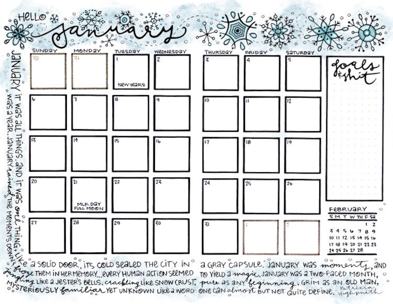 Calendar Says Its Winter But I Find >> January 2019 Winter Snowflakes Bullet Journal Or Planner Etsy Calendar Says Its Winter But I Find >> January 2019 Winter Snowflakes Bullet Journal Or Planner Etsy
