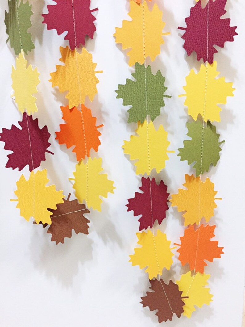 Autumn Leaf Garland Thanksgiving Fall Back Drop Photoprop Etsy