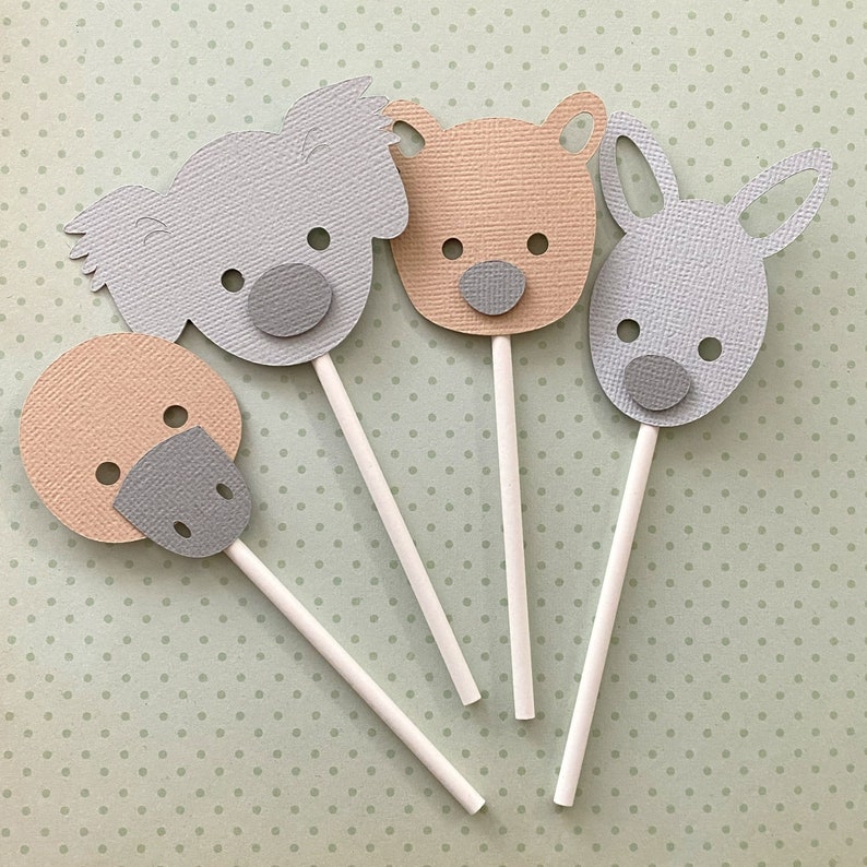 Aussie Animal Cupcake Toppers. Australian Birthday Koala Etsy Australia