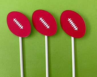 Football Cupcake Toppers . Birthday party, baby shower, first birthday. Aussie rules footy.