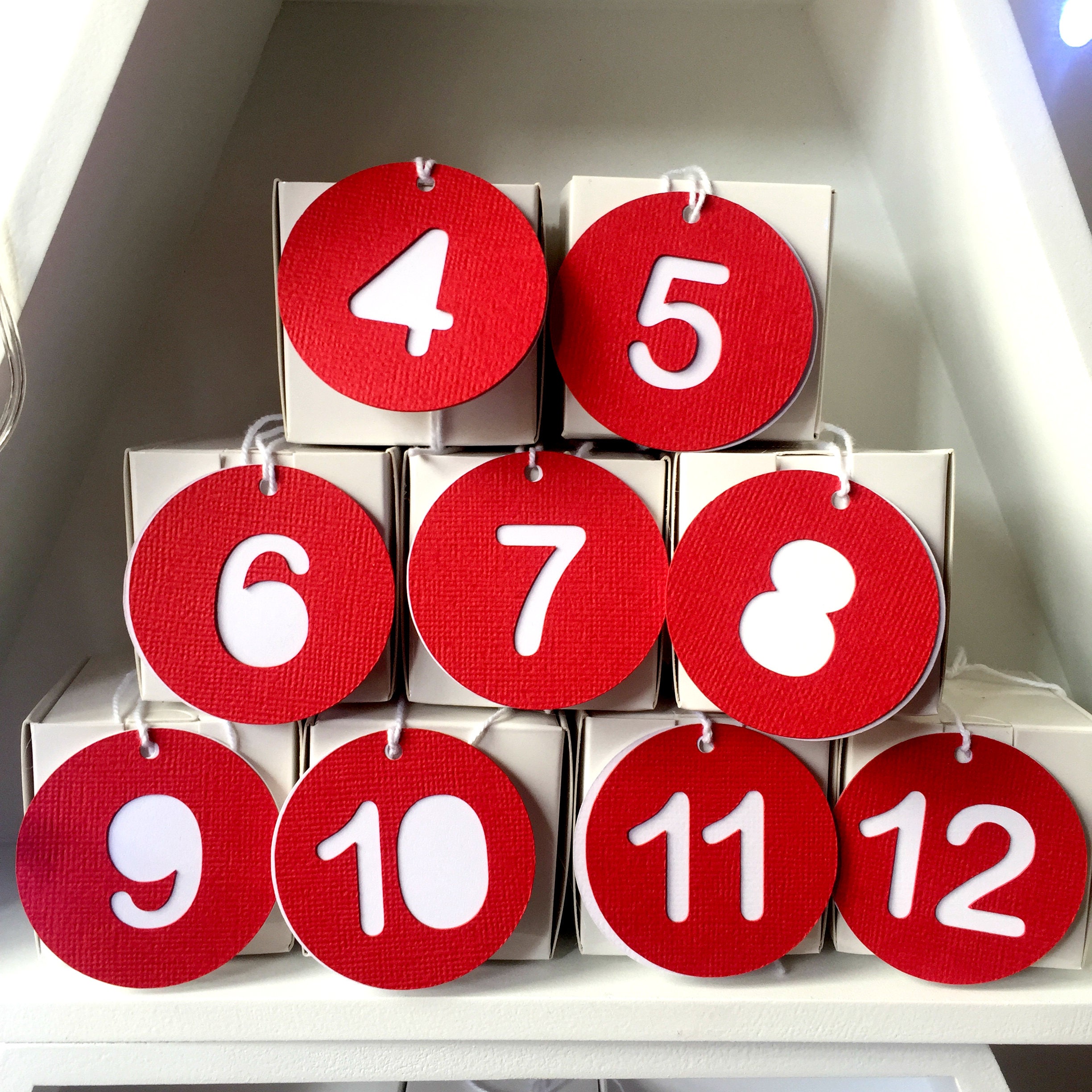 Advent calendar number gift tags. 1 25. Xmas Noel Etsy