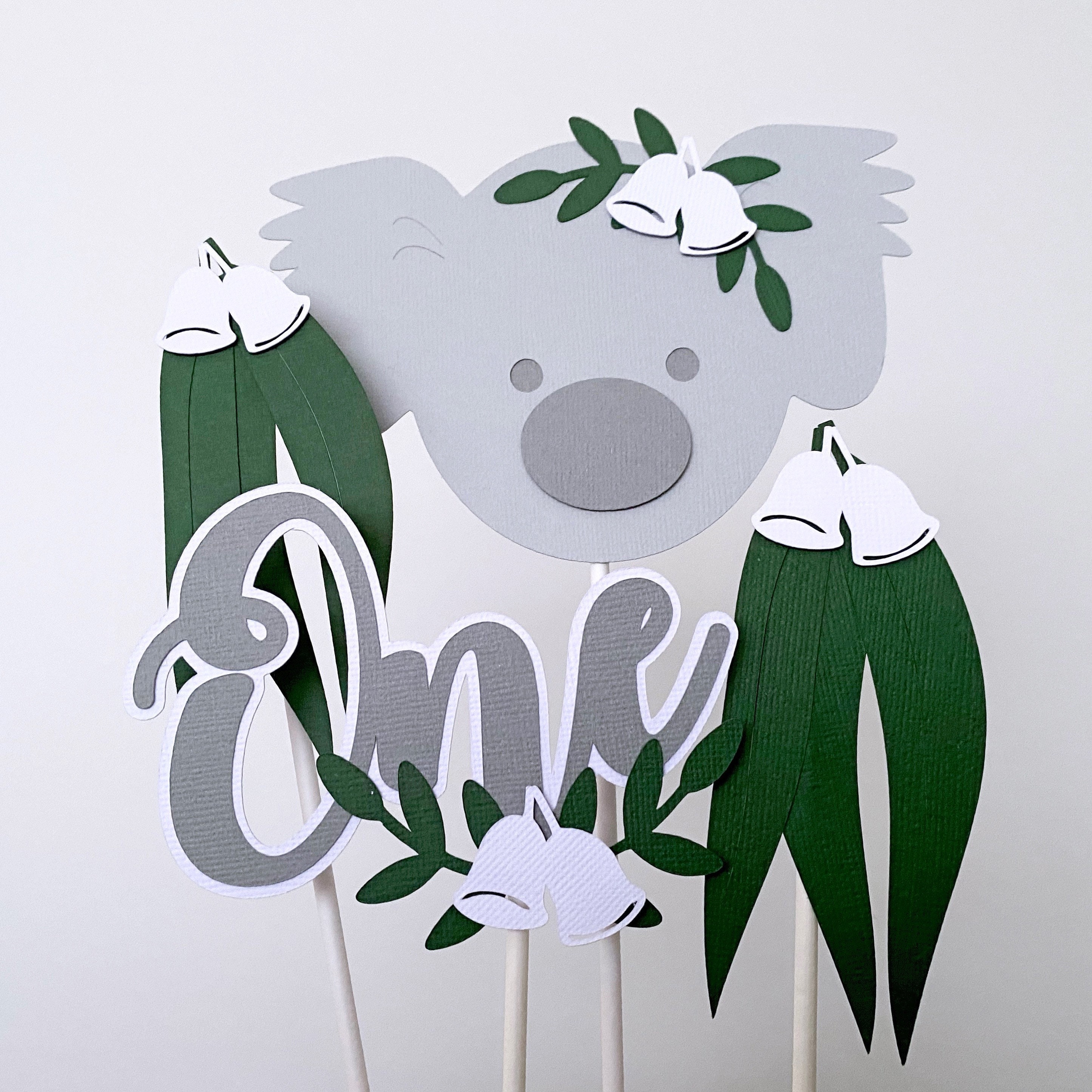 Koala Cake Topper. ONE Cake Topper First Birthday. Gum Nuts Etsy