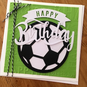 Soccer Birthday card, Soccer ball, Football, Happy birthday, first birthday party, boy or girl card.