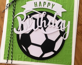 Soccer Birthday card, Soccer ball, Football, Happy birthday, first birthday party, boy or girl card.