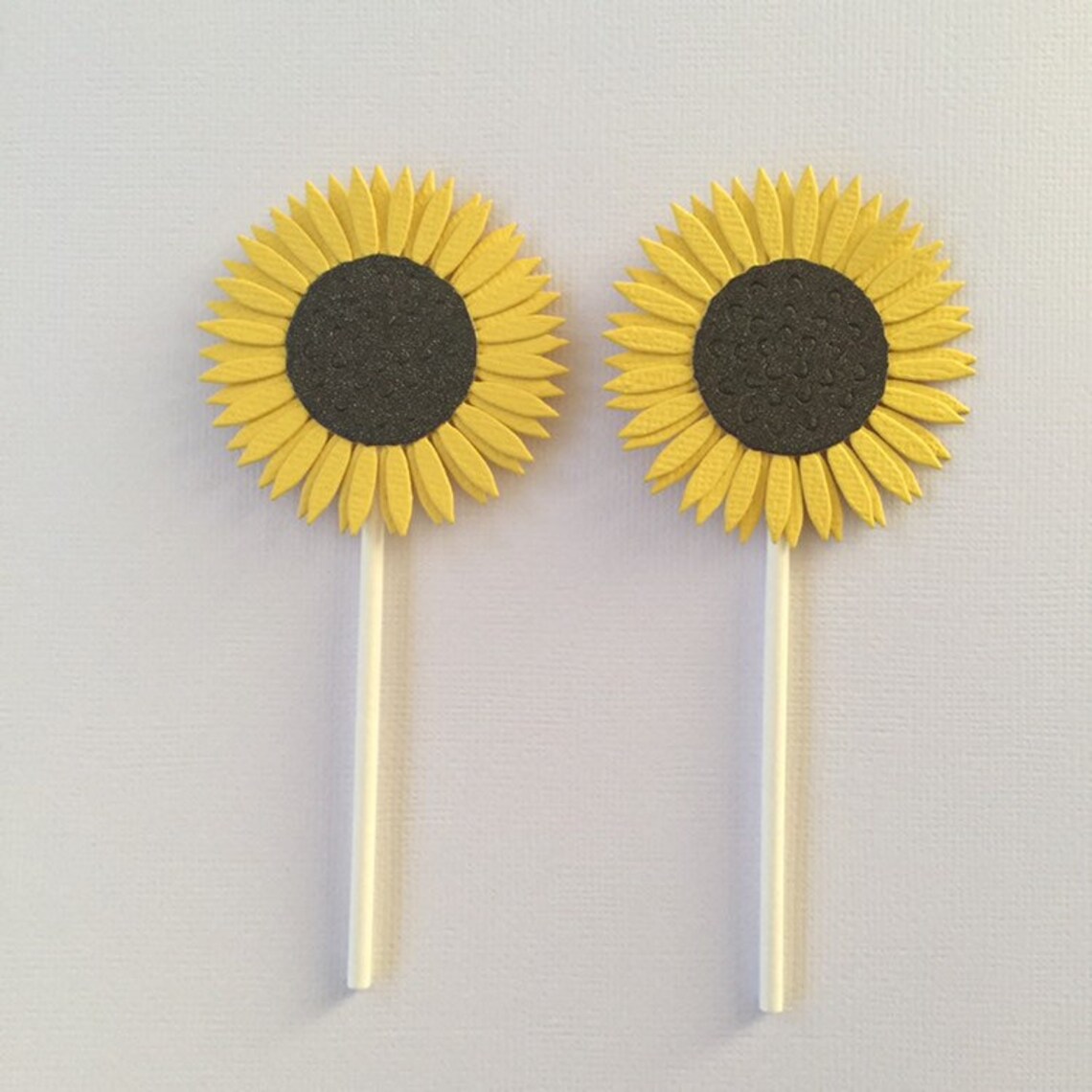 Sunflower Cupcake Toppers. Floral birthday party Baby shower Etsy