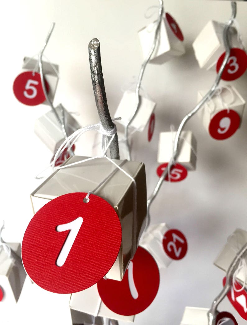Advent calendar number gift tags. 1 25. Xmas Noel Etsy