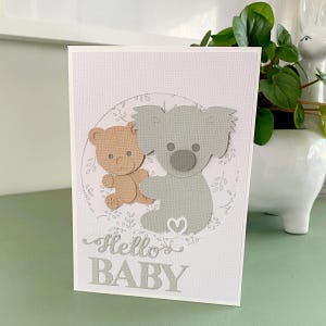 Little Koala new baby, Hello Baby, new arrival, Australian, neutral, boy or girl.