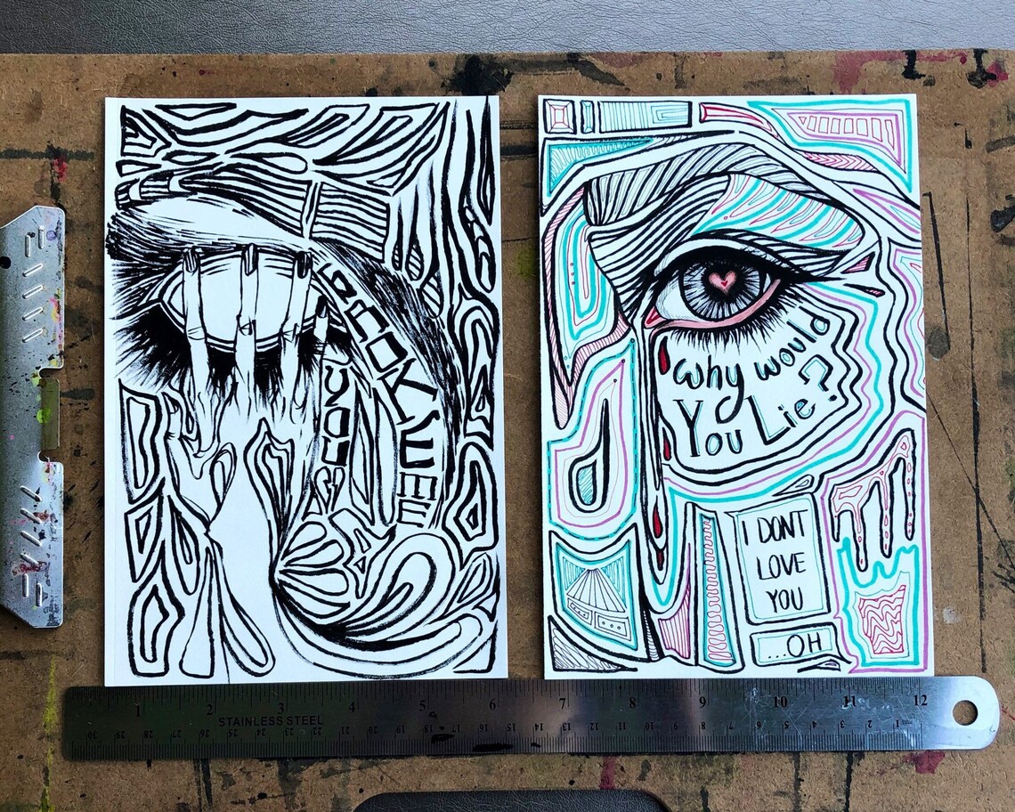 Original Marker Artwork Set Etsy