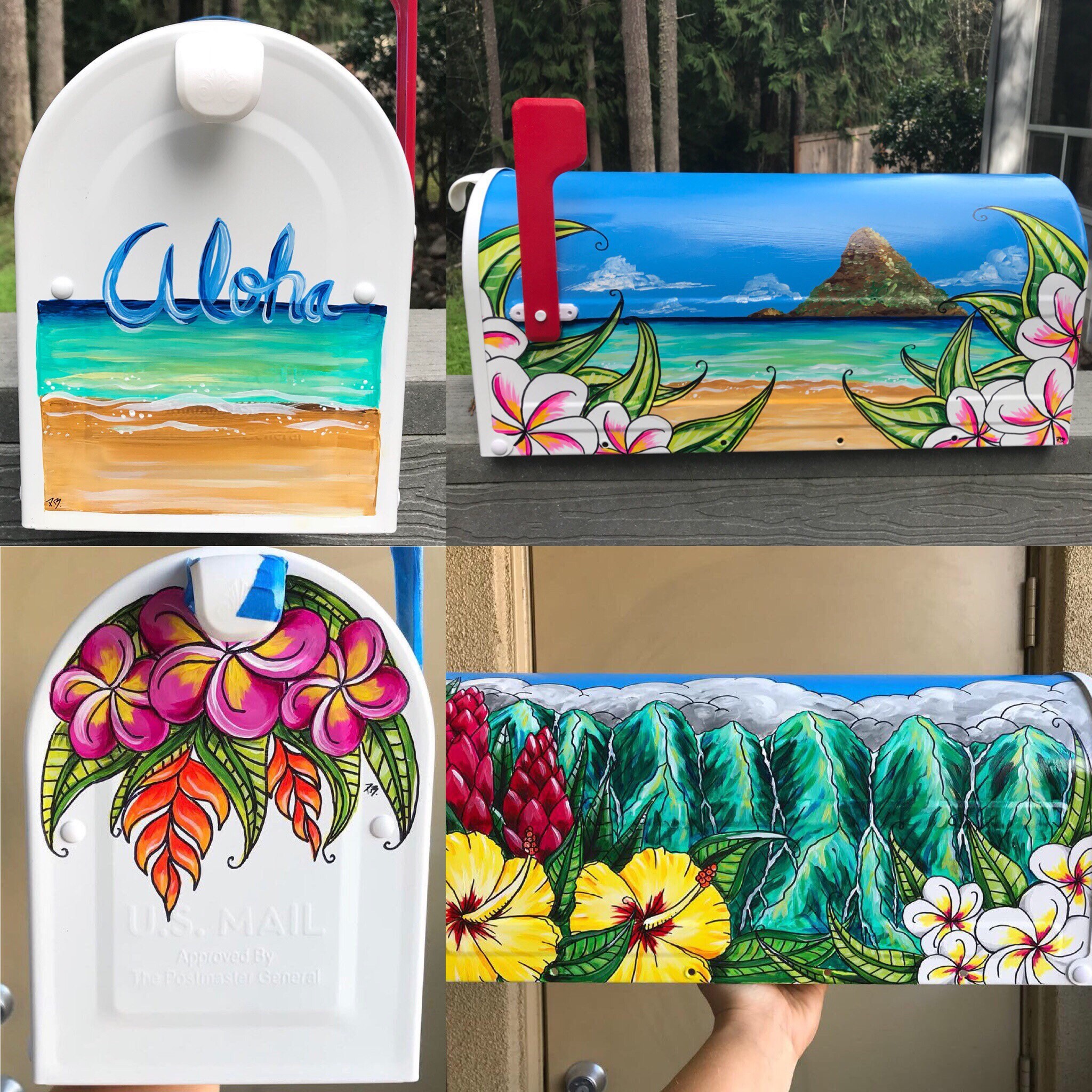 Handpainted acrylic sealed mailboxes Etsy