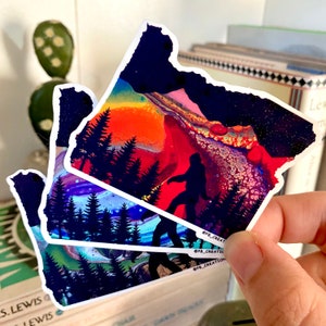 3” Vinyl big foot Oregon sticker Sasquatch yeti water bottle computer bumper sticker