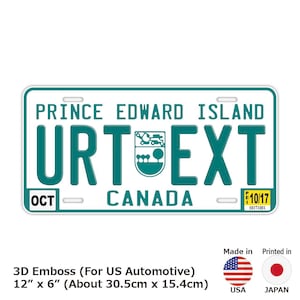 Prince Edward Island / Customizable Canada License Plate 12in x 6in Embossed