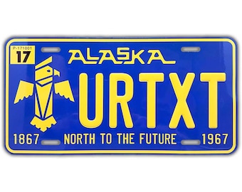 License Plate Alaska Wave 2 Share The Road Customizable 6 x 12 Aluminum Vanity License Plate