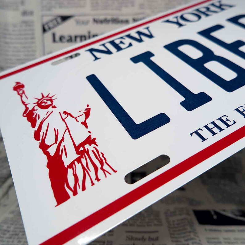 Customisable State License Plate Flat Print / New York Etsy