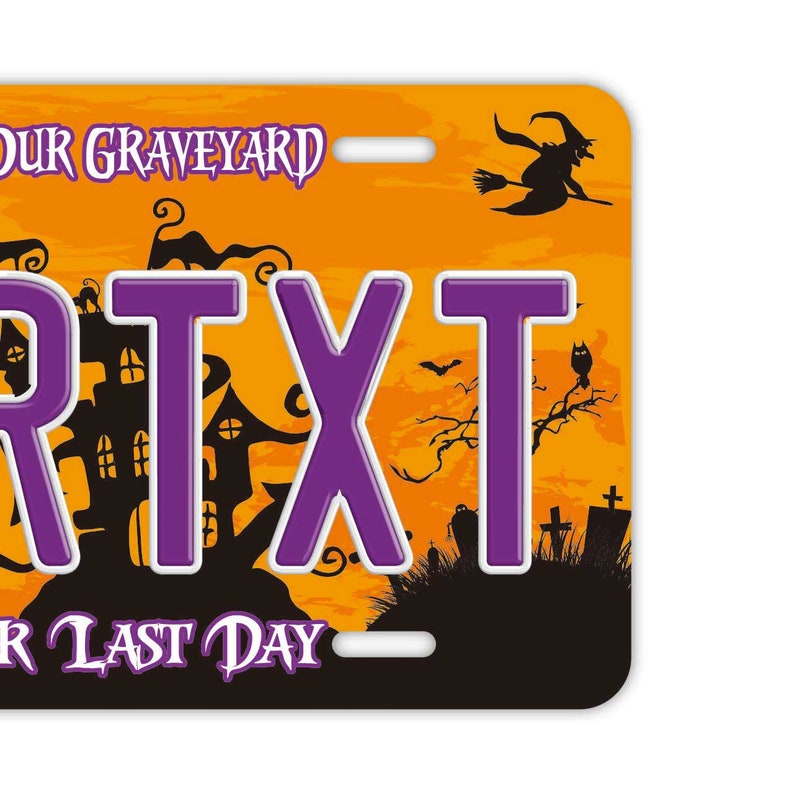 Customizable License Plate 12in x 6in Embossed Halloween Etsy