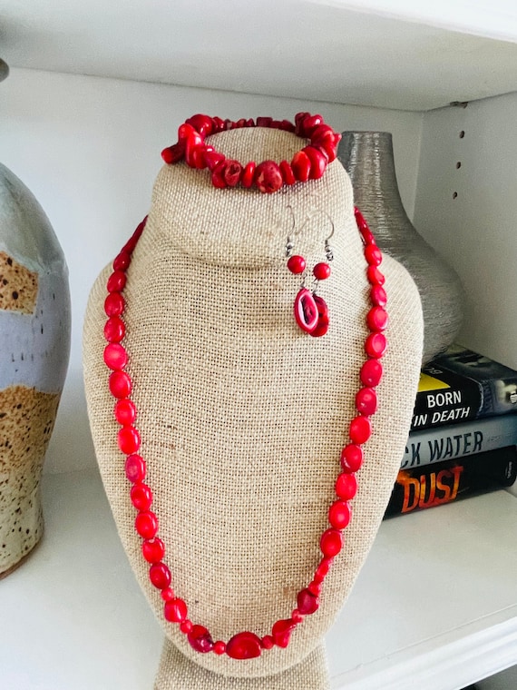 Red Coral jewelry set