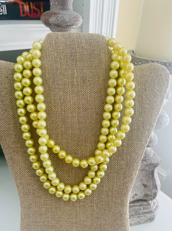 Kissaka Yellow Faux Pearls