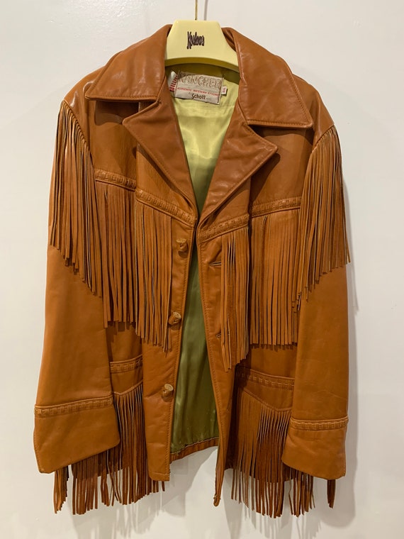 RARE, Vintage Fringe Leather Coat, Western Tassel… - image 1