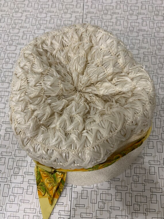 Vintage Cloche Hat, Cream 1950-60s Hat, Dramatic … - image 3