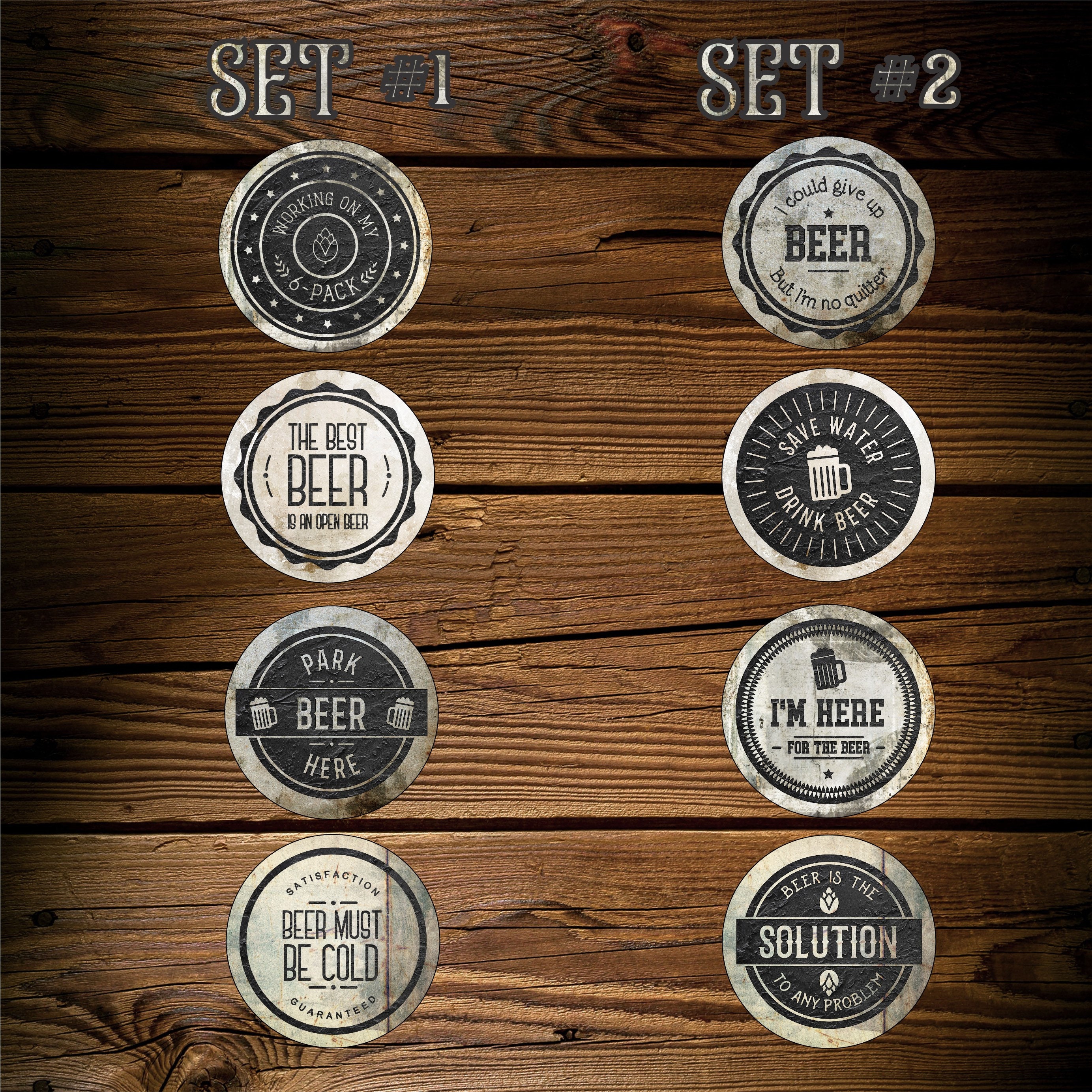 Coasters Beer Coasters Man Cave Bar Coasters Bachelor Pad Etsy