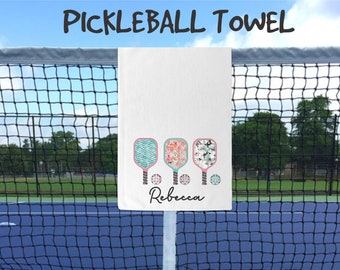 pickleball towel, pickleball hand towel, pickleball lover gift, pickleball team gift, pickleball gift, personalized pickleball gift