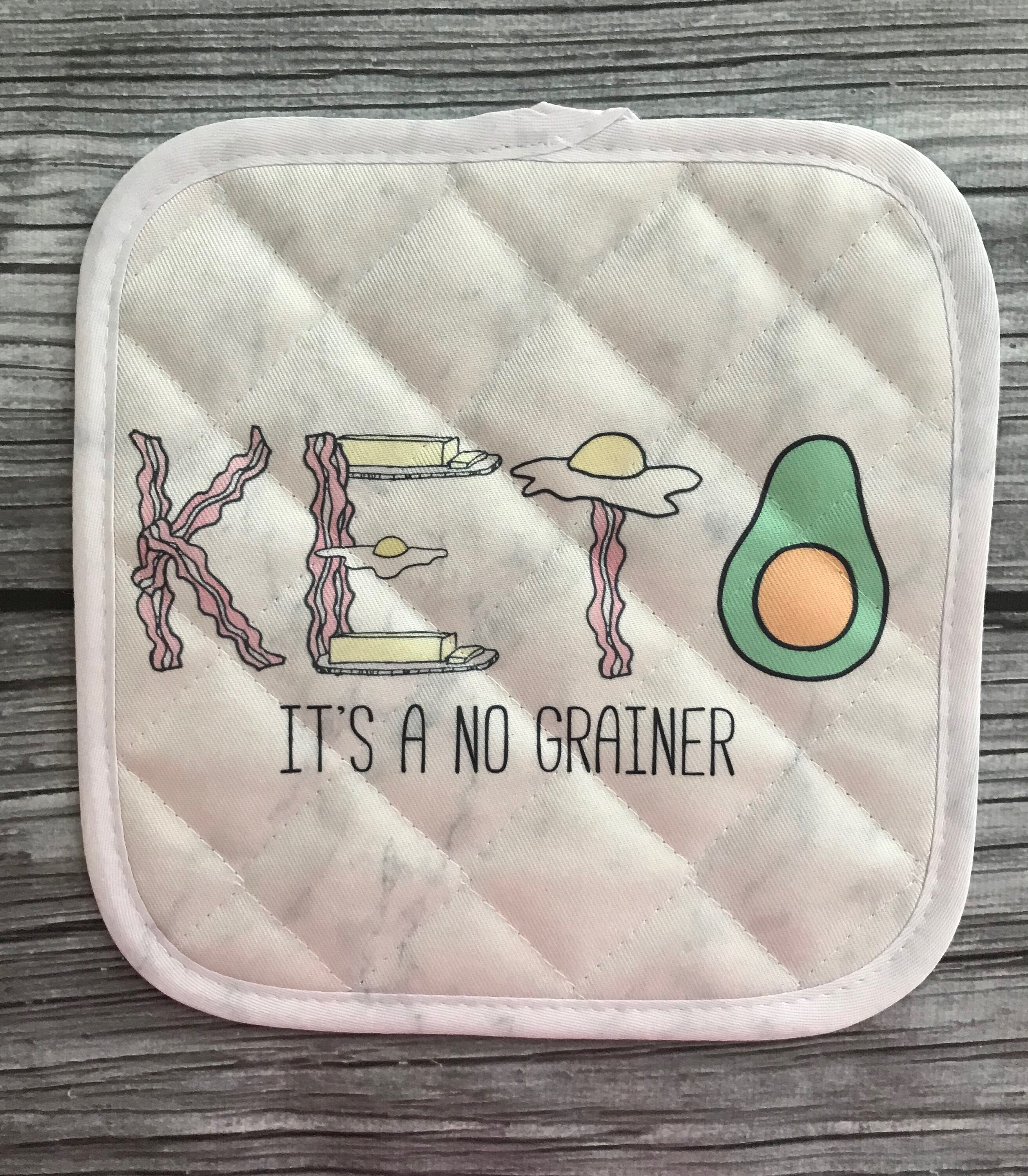 Keto Themed Pot Holder Pot Holder Fun Pot Holder Diet Gift Etsy