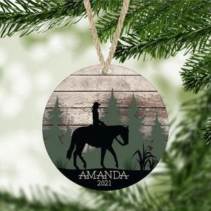 Cowgirl ornament, cowboy ornament, western ornament, cowboy Christmas ornament, country Christmas ornament, cowboy gift, cowgirl gift