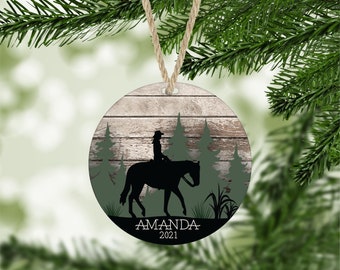 Cowgirl ornament, cowboy ornament, western ornament, cowboy Christmas ornament, country Christmas ornament, cowboy gift, cowgirl gift