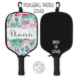 pickleball paddle cover, pickleball paddle sleeve, pickleball gift, pickleball lover gift, personalized pickleball paddle cover, pickleball