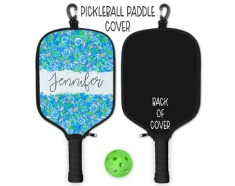 pickleball paddle cover, preppy pickleball paddle sleeve, pickleball gift, pickleball lover gift, personalized pickleball paddle cover